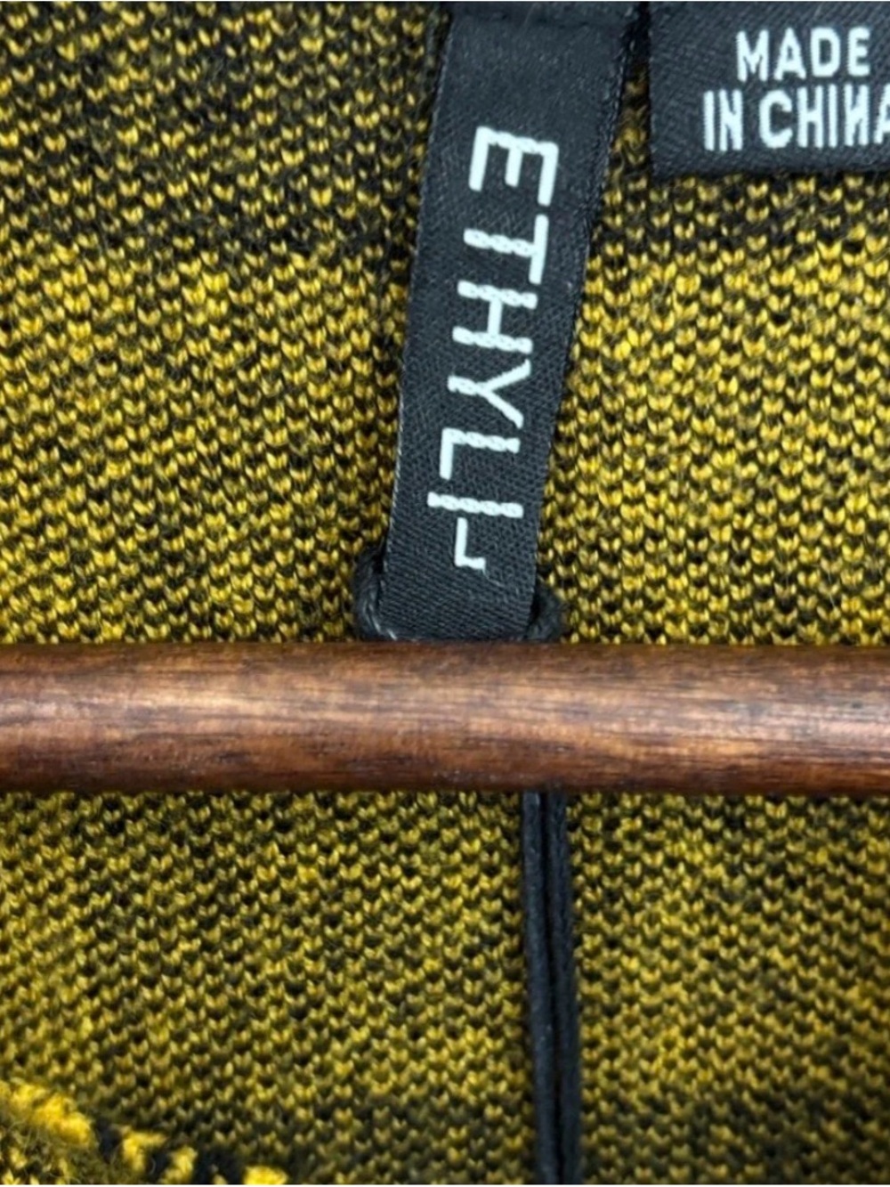 Ethyl Yellow and Black Buffalo Check Zip Vest - Picture 3 of 4